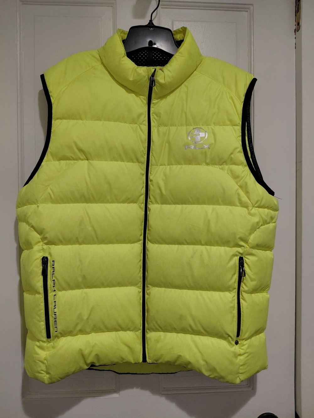 RLX Ralph Lauren Neon Yellow Down Puffer Vest XL
